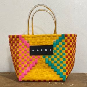 MARNI MARKET : WOVEN MINI SHOPPER BAG